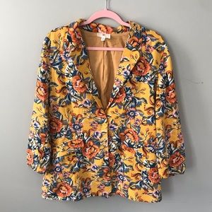 Yellow Floral Blazer